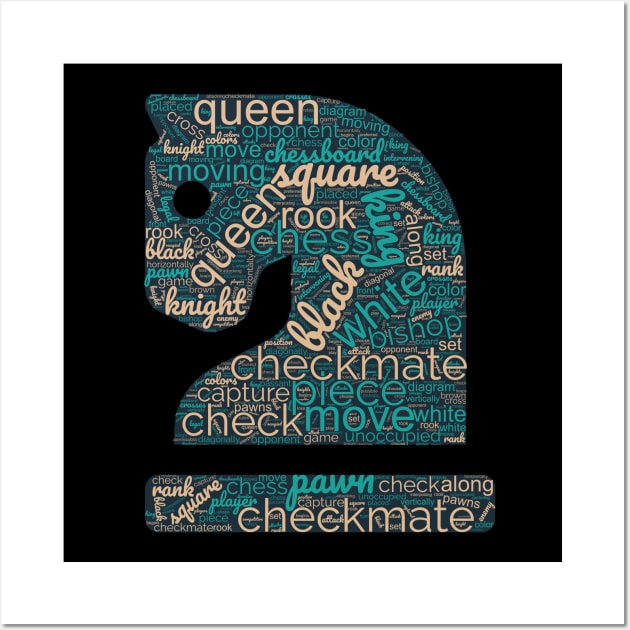 Chess Wordcloud Wall Art by Warp9